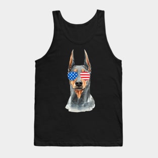 Doberman 4Th Of July Merica Tank Top